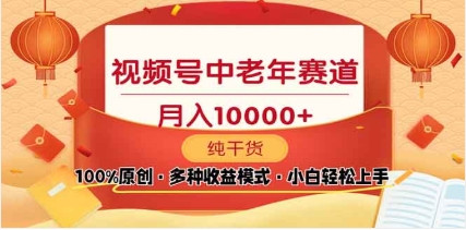蟆城网赚–2025年视频号独家玩法，老年养生赛道，无脑搬运爆款视频，日入2000+-蟆城传奇源码网